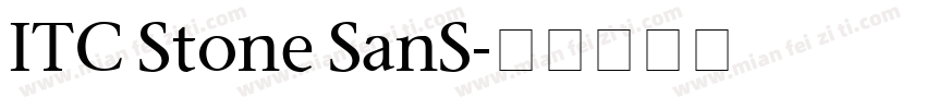 ITC Stone SanS字体转换